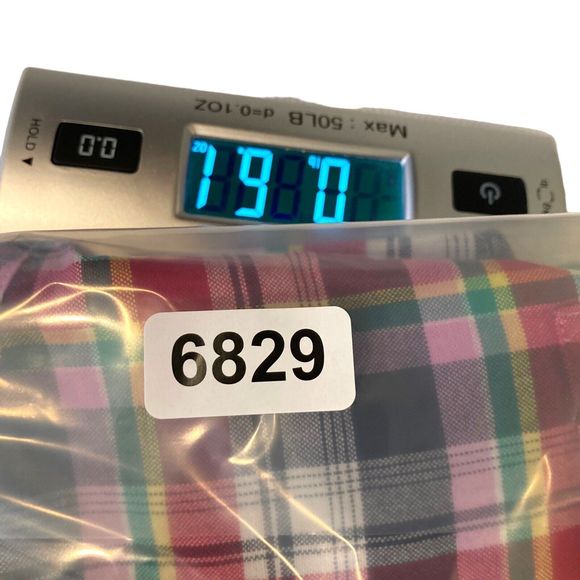 Janie and Jack Boys Plaid Button Down Shirt Sz 10 Pocket Stripe Linen & Cotton - Picture 8 of 10